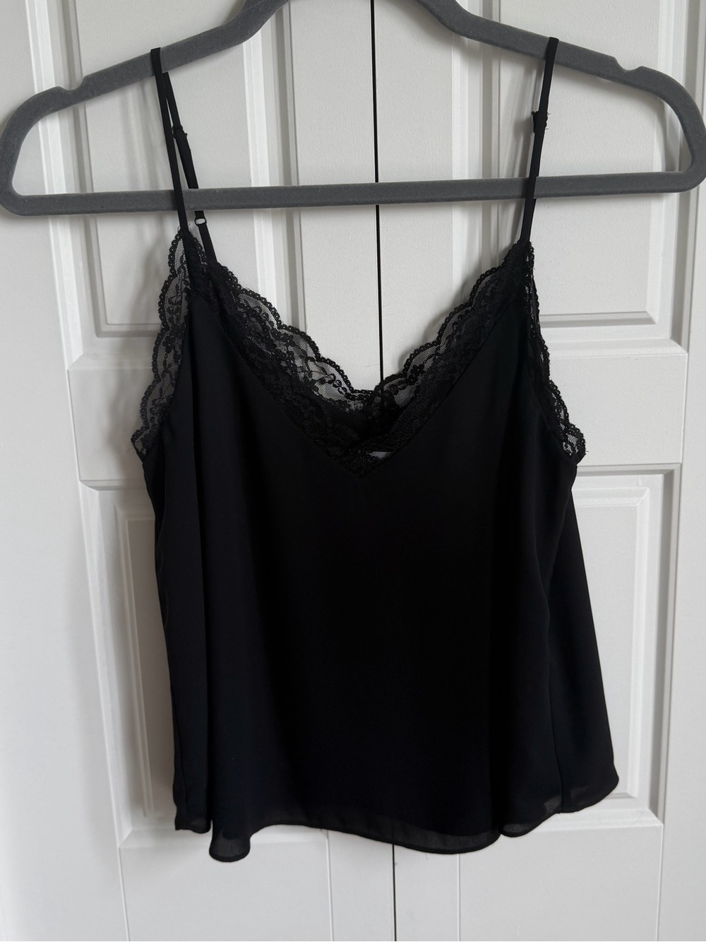 Aritzia Black Lace-Trim Camisole